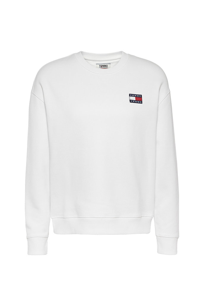 Tommy Jeans TJW RELAXED TOMMY BADGE CREW biela