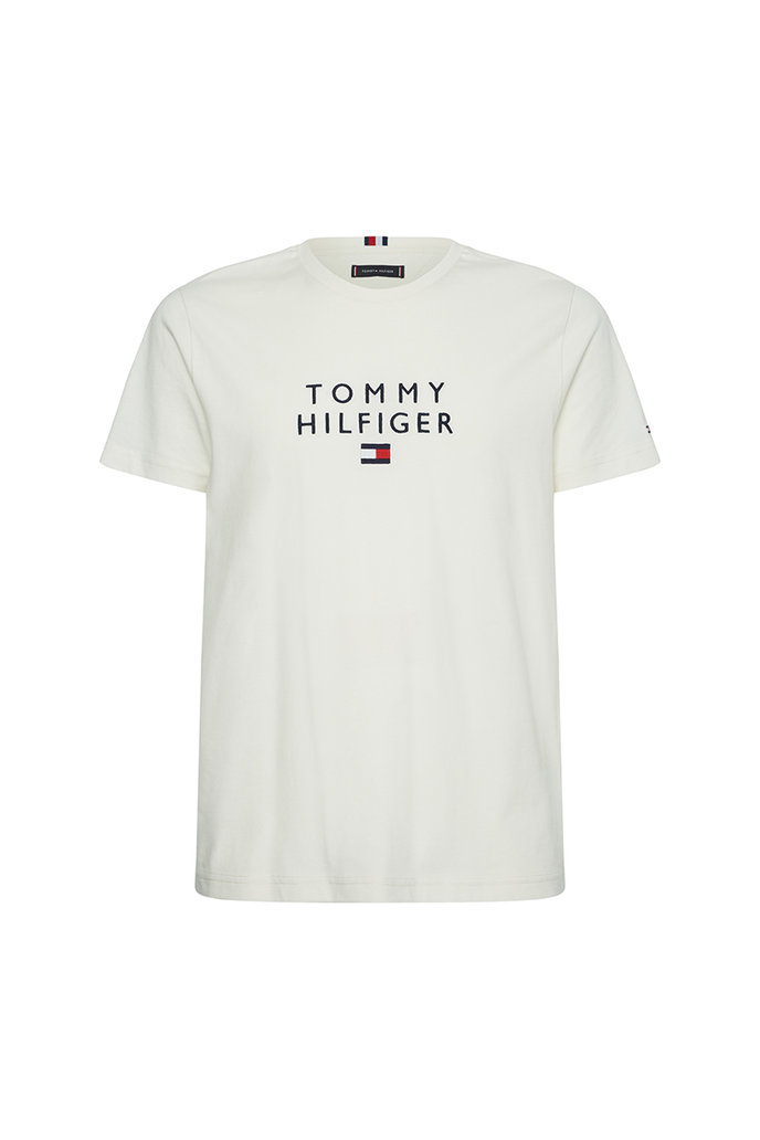 STACKED TOMMY FLAG TEE biele