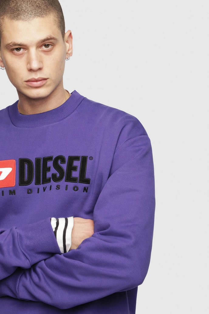 Diesel SCREWDIVISION SWEATSHIRT fialová