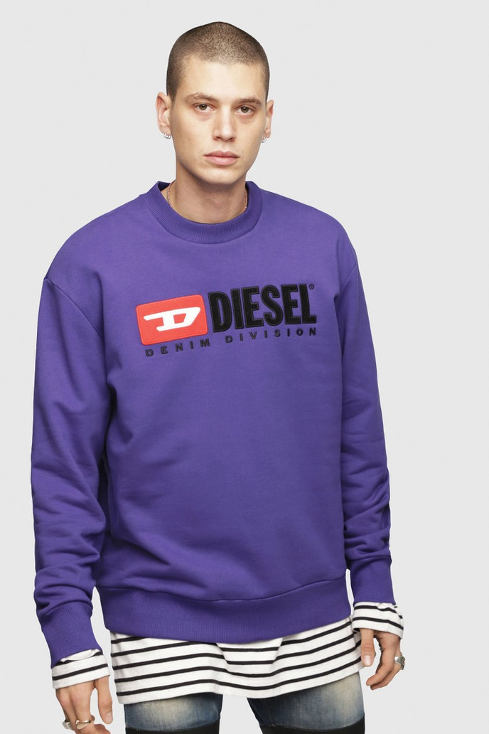 Diesel SCREWDIVISION SWEATSHIRT fialová