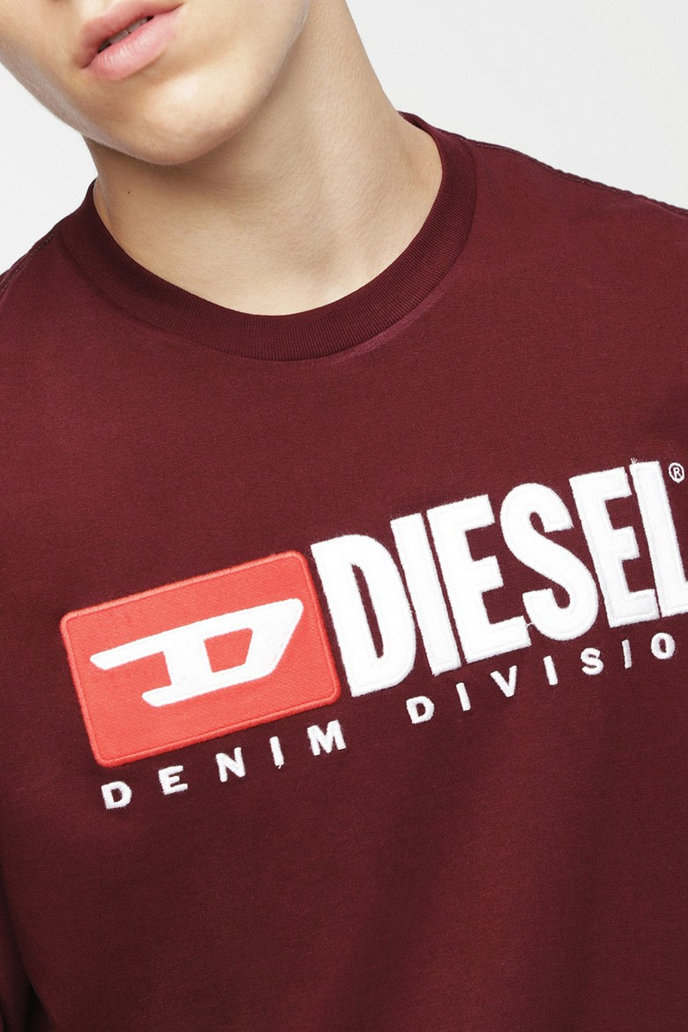 Diesel T JUSTLSDIVISION TSHIRT bordové