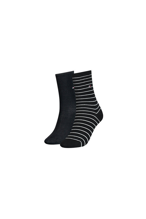 Ponožky - TH WOMEN SOCK 2P SMALL STRIPE čierne