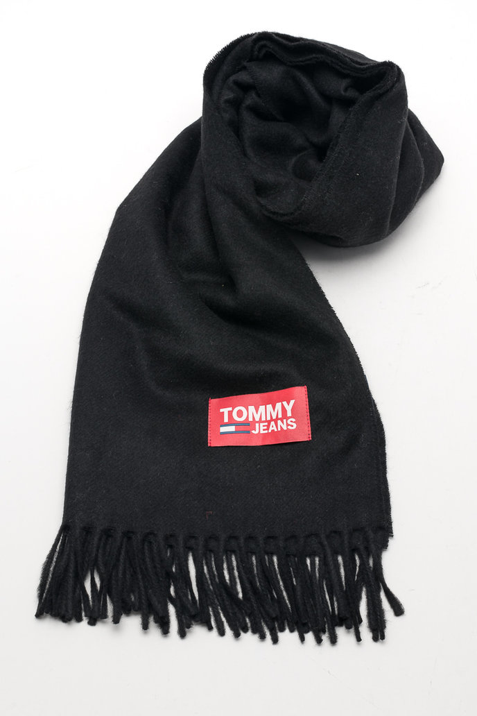 TJM WOVEN FLAG SCARF čierny