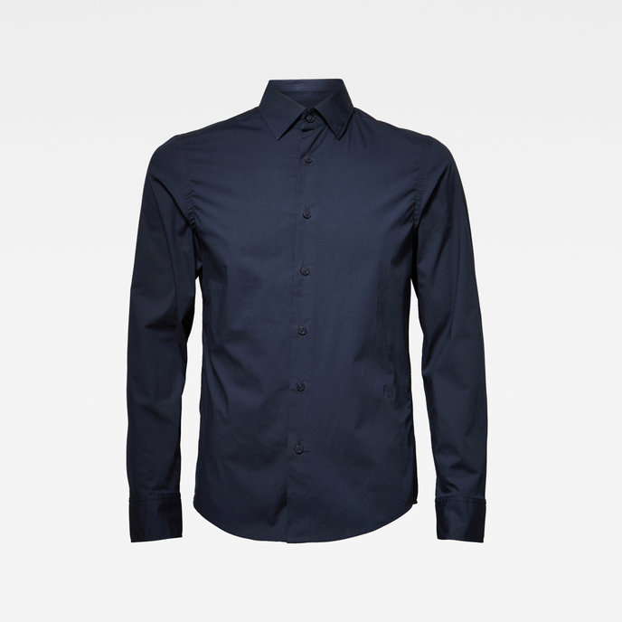 Core super slim shirt l\s tmavomodrá