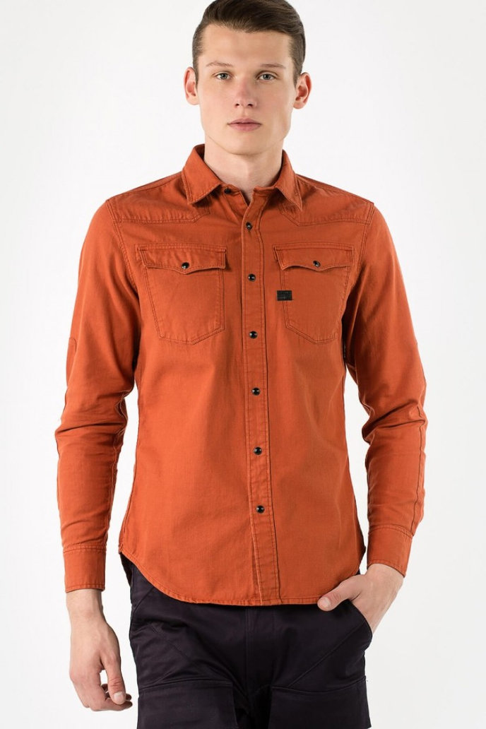 G-STAR 3301 pm shirt l/s oranžová