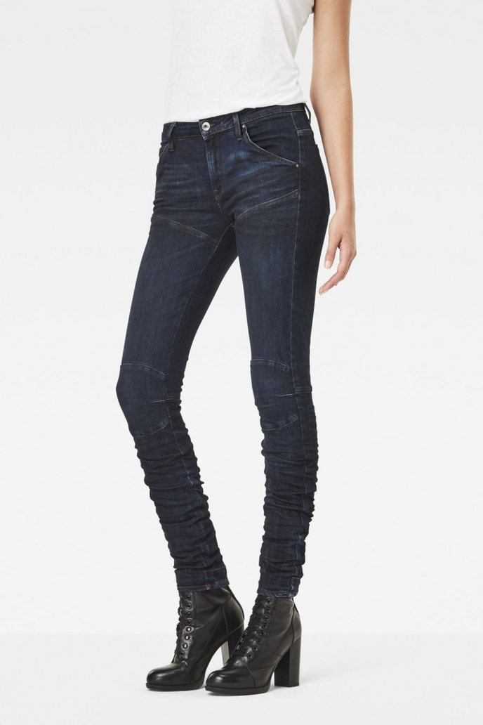 G-STAR 5620 Staq 3D Mid Skinny Wmn modré