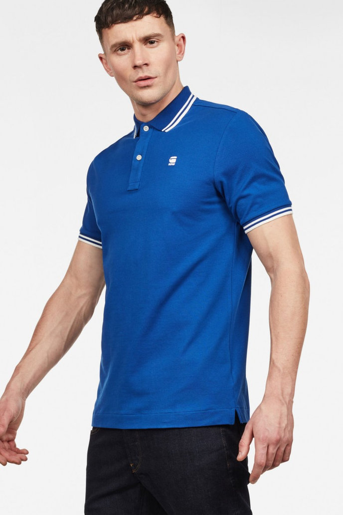 G-STAR Dunda slim stripe polo ss modré