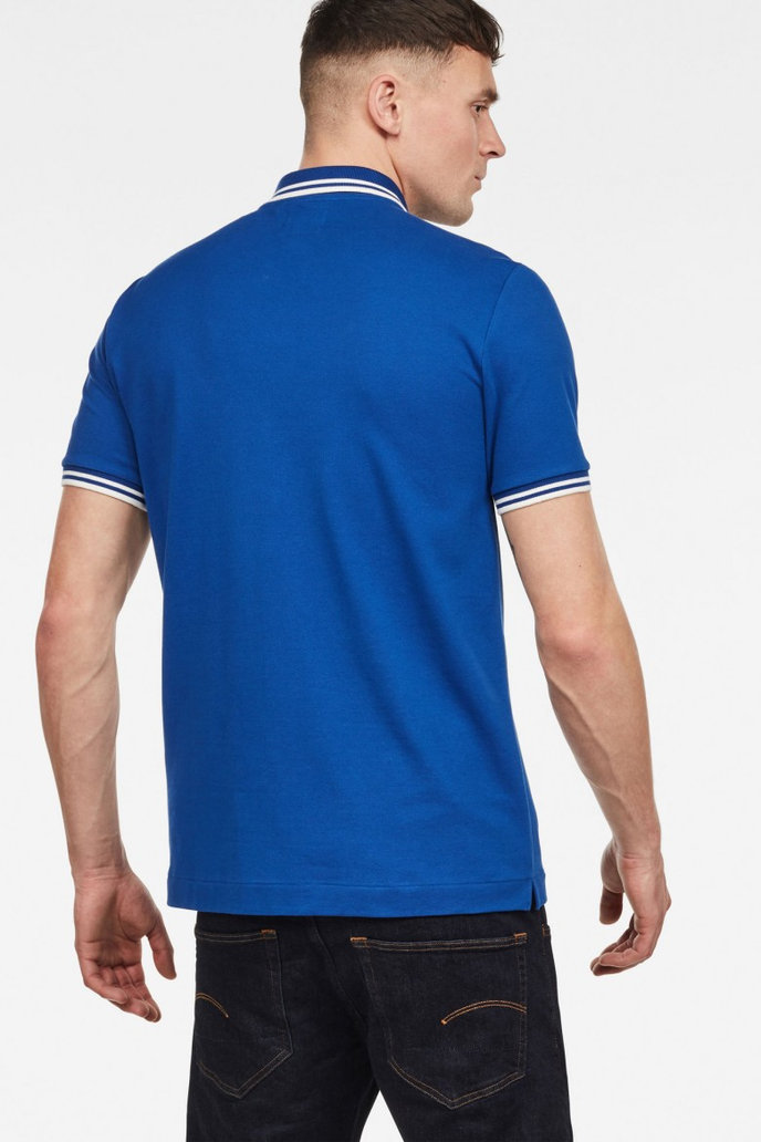 G-STAR Dunda slim stripe polo ss modré