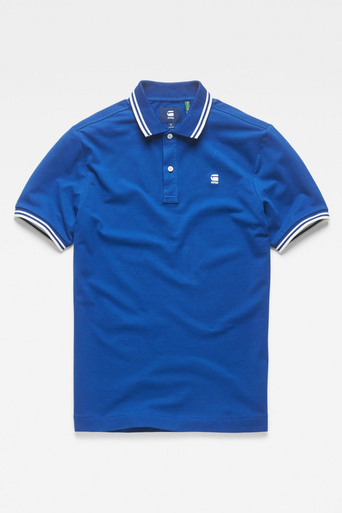 G-STAR Dunda slim stripe polo ss modré