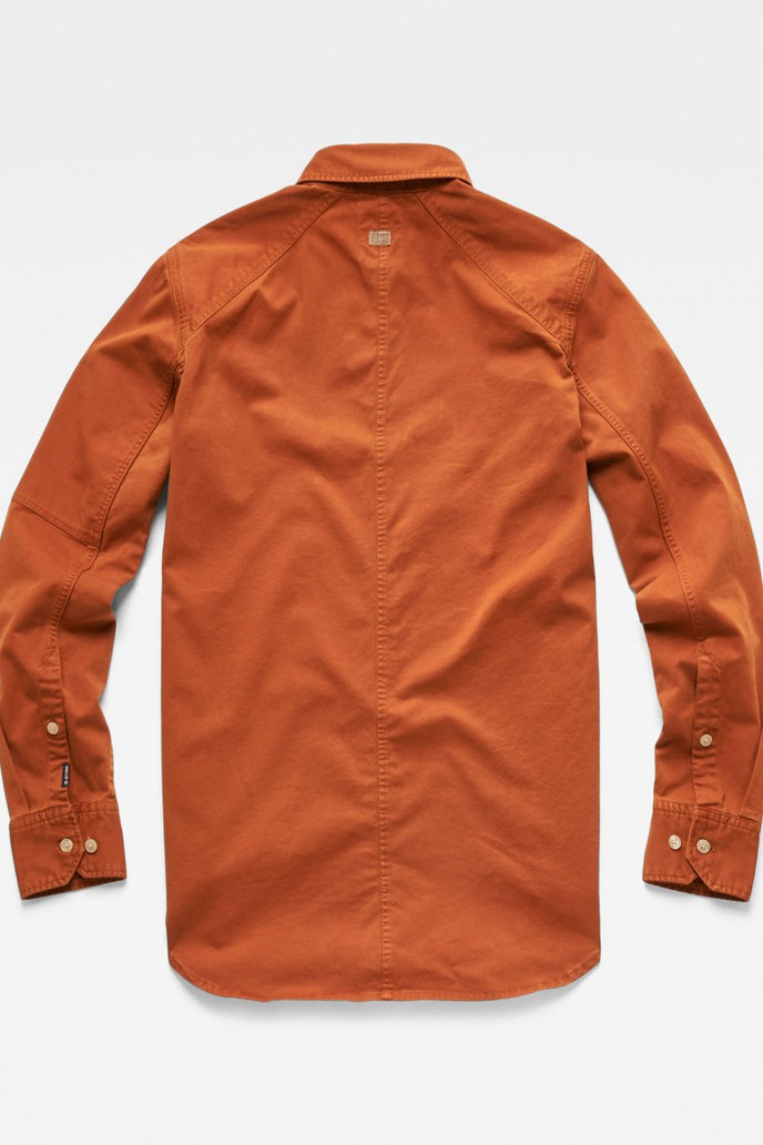 Stalt bttn down pkt straight shirt oranžová