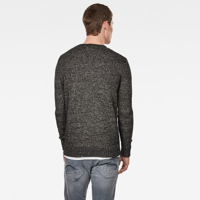 Mongram r knit l\s čierno-biely