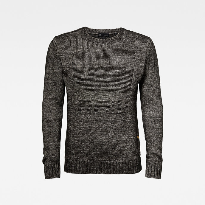 Mongram r knit l\s čierno-biely