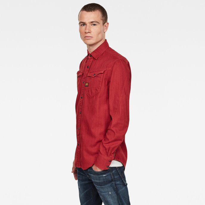 Arc  slim shirt l\s červená