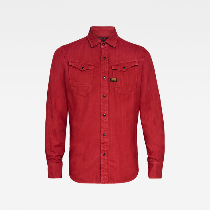 Arc  slim shirt l\s červená