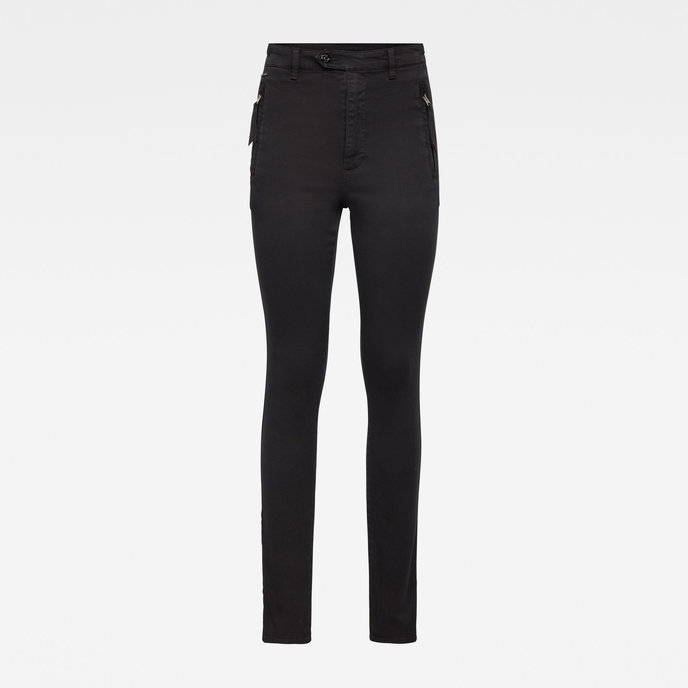 Weld high slim chino wmn čierna