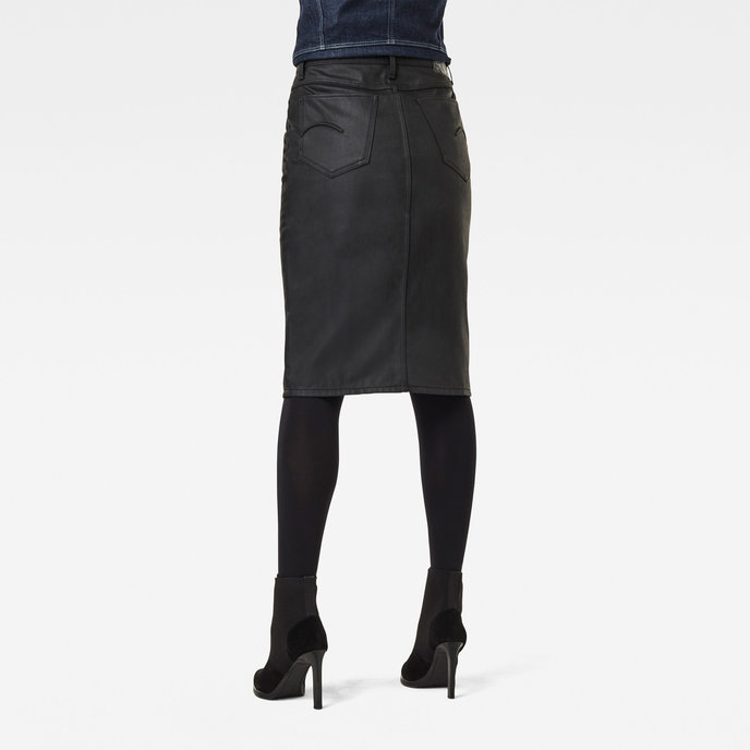 Noxer Navy Pencil Button skirt čierna