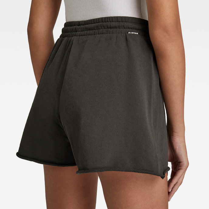 Printed sweat shorts tmavosivé