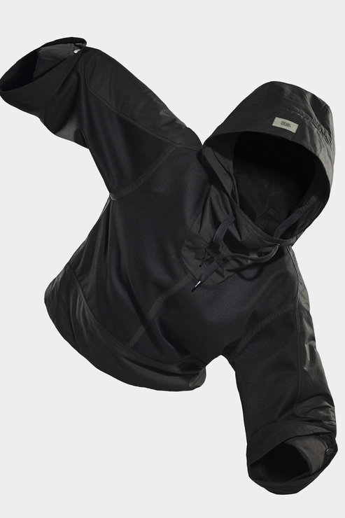 Mikina - E Hooded overshirt čierna