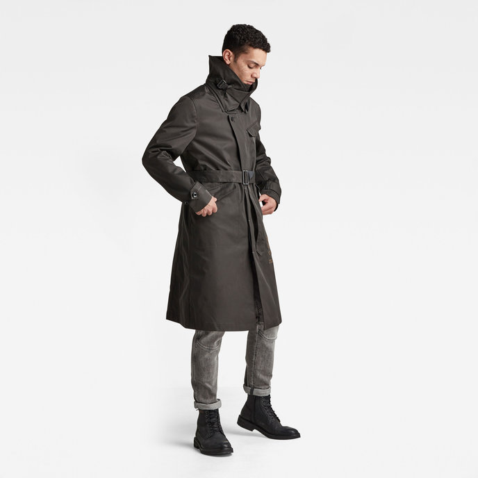 Belted Trench sivá