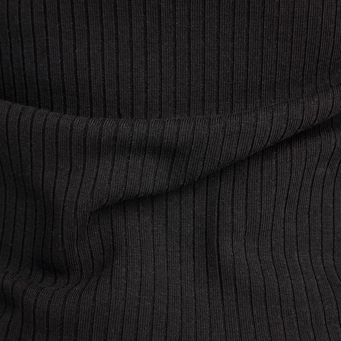 Slim rib hidden pkt dress čierne