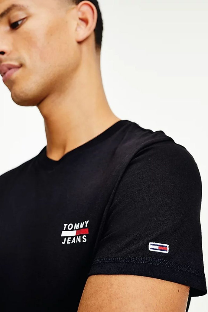 Tommy Jeans TJM CHEST LOGO TEE čierne