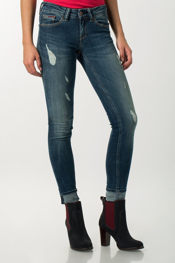 TOMMY HILFIGER LOW RISE SKINNY SOPHIE DYASTD modré