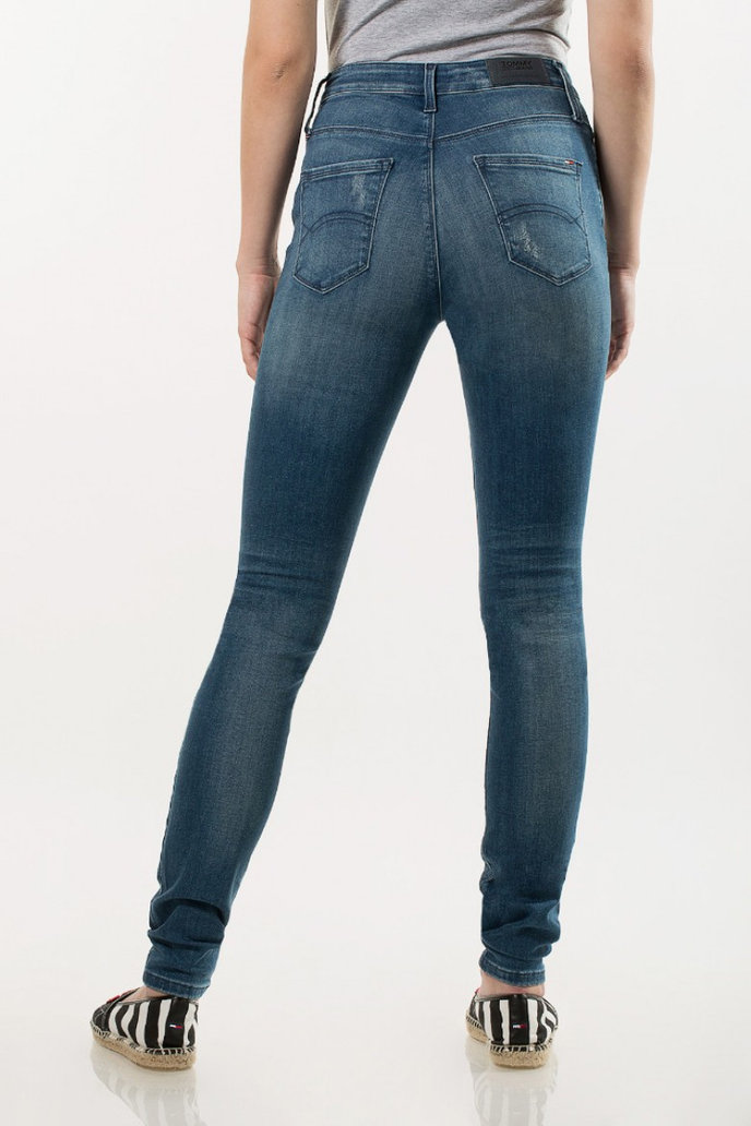 TOMMY HILFIGER HIGH RISE SKINNY SAN modré