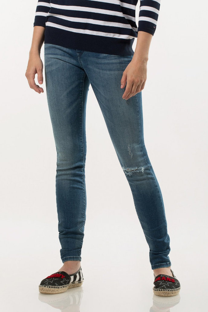 TOMMY HILFIGER HIGH RISE SKINNY SAN modré