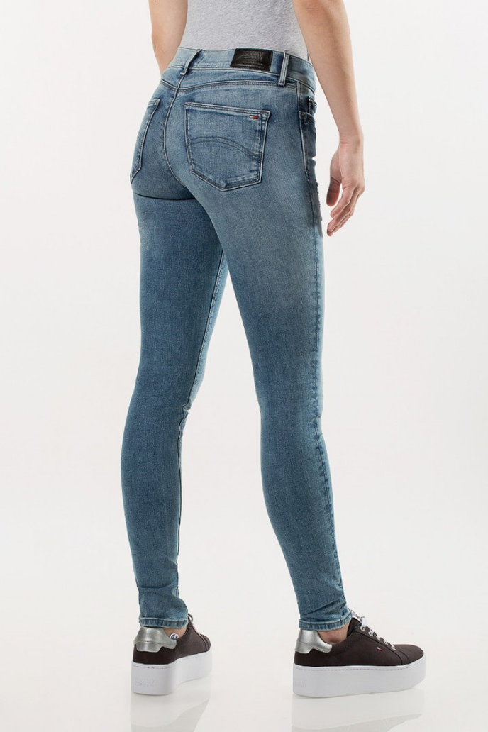 TOMMY HILFIGER MID RISE SKINNY NORA modré