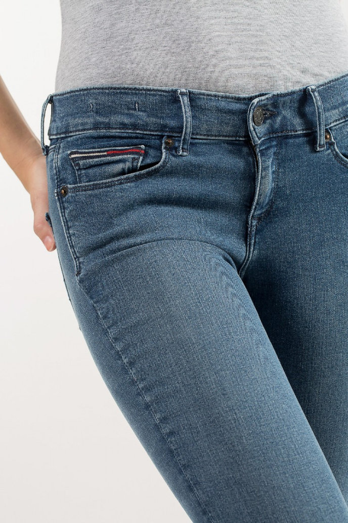 TOMMY HILFIGER MID RISE SKINNY NORA modré