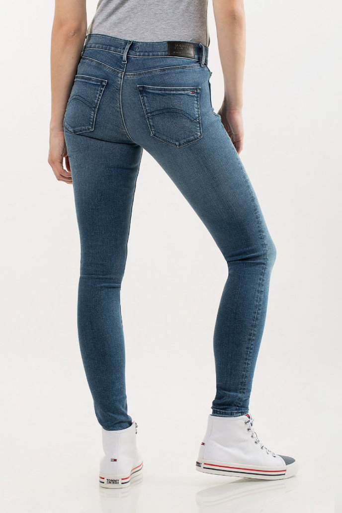 TOMMY HILFIGER MID RISE SKINNY NORA modré