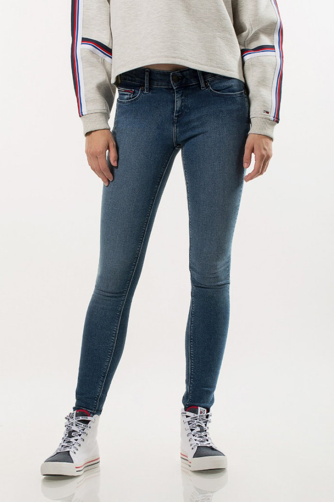 TOMMY HILFIGER MID RISE SKINNY NORA modré