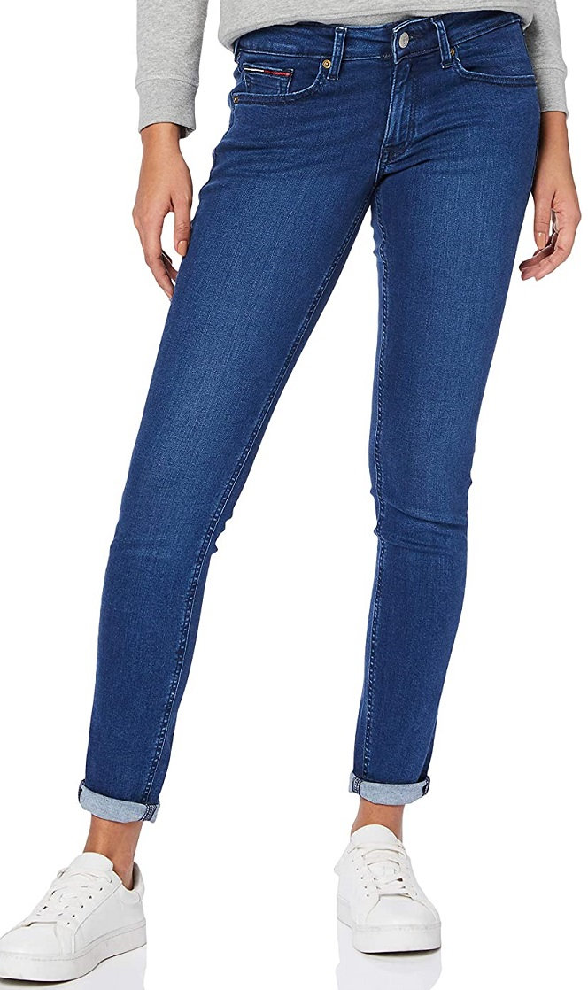 Tommy Jeans LOW RISE SKINNY SOPHIE PLSHBS tmavomodré