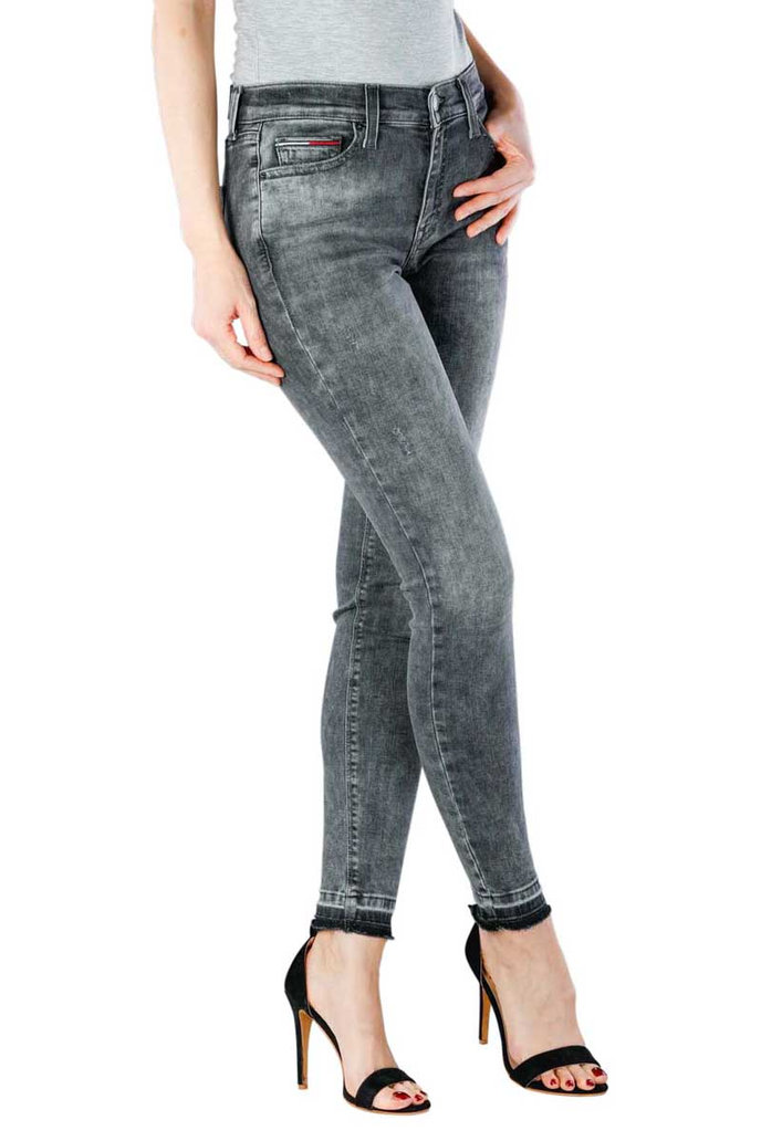 Tommy Hilfiger MID RISE SKINNY NORA SNSTGR sivé