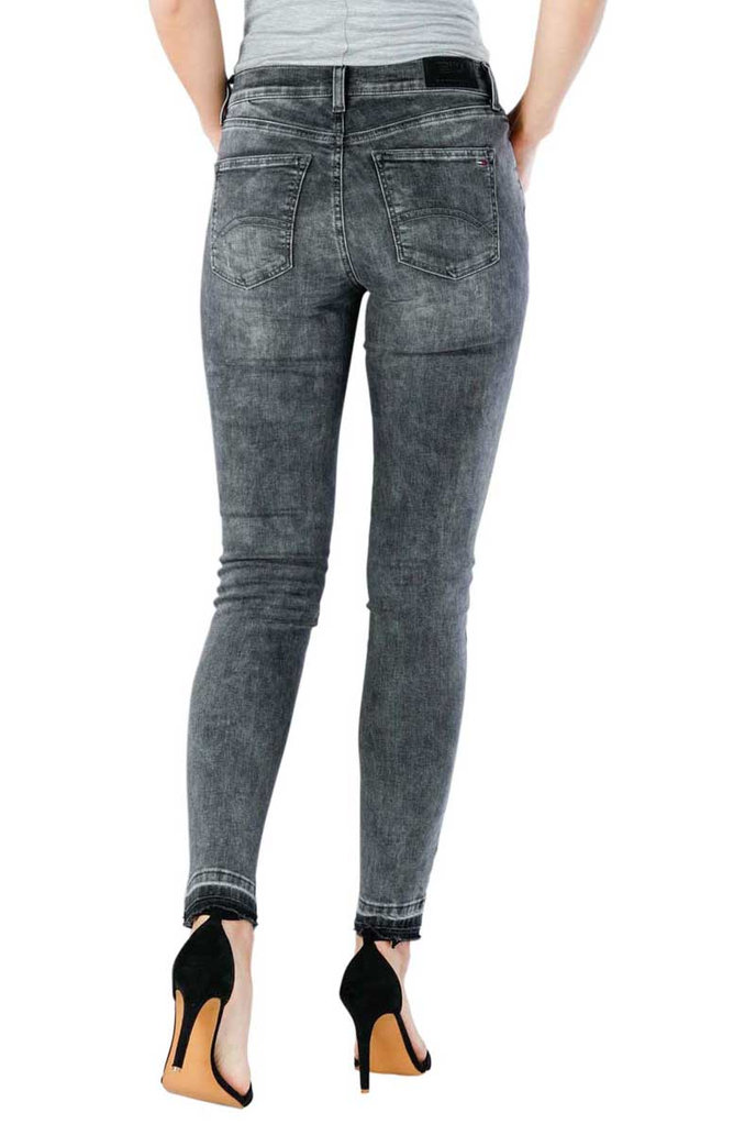 Tommy Hilfiger MID RISE SKINNY NORA SNSTGR sivé