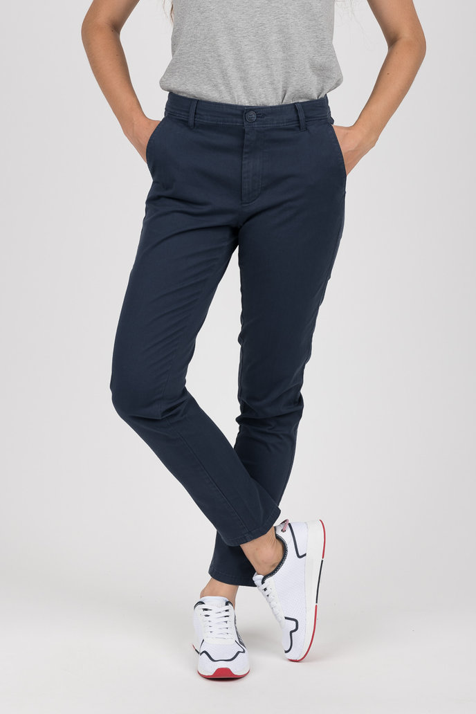 TJW ESSENTIAL SLIM GMD CHINO tmavomodré