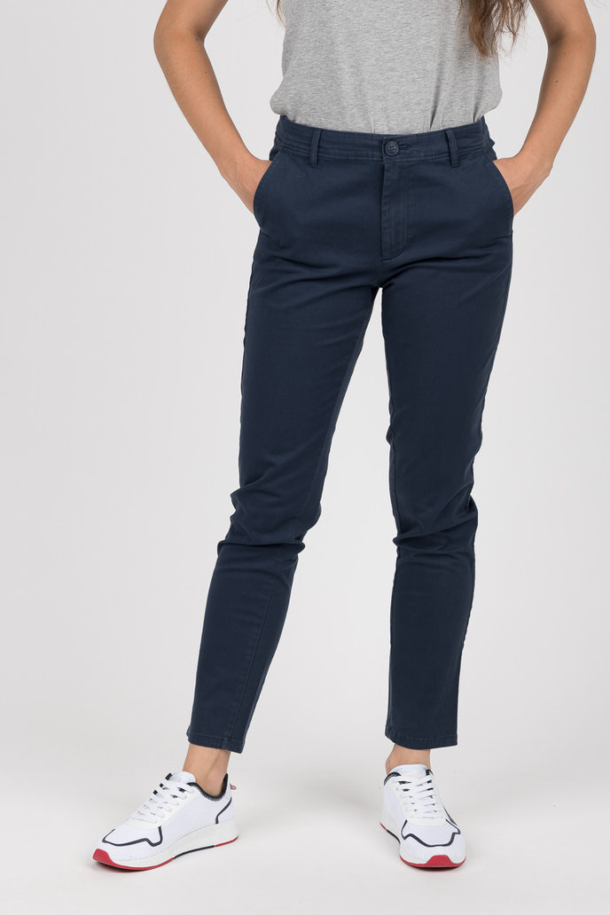 TJW ESSENTIAL SLIM GMD CHINO tmavomodré