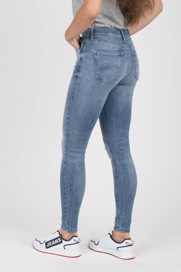 MID RISE SKINNY NORA 7/8 LRTBD modro-sivé