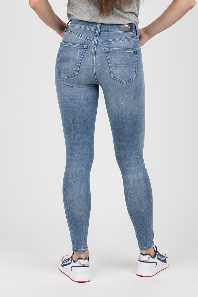 MID RISE SKINNY NORA 7/8 LRTBD modro-sivé