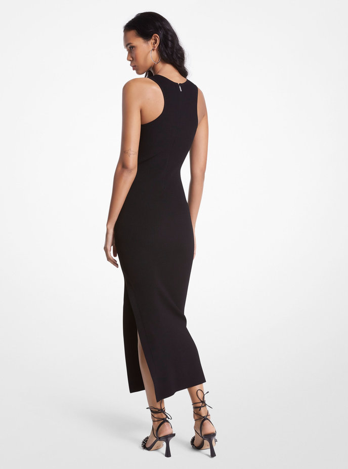 TANK SIDE SLIT MAXI DRESS čierne