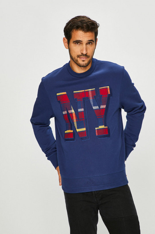 RELAXED HEAVY BRANDED SWEATSHIRT modrá