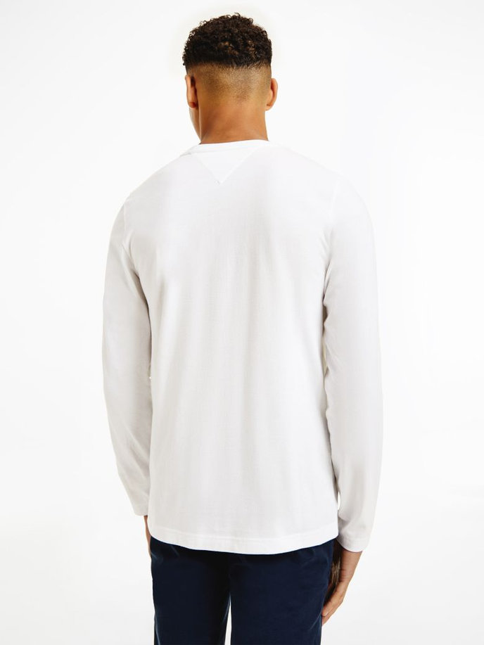 TOMMY LOGO LONG SLEEVE TEE biele