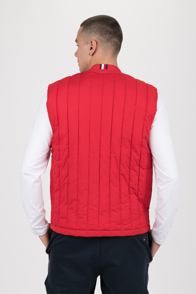 STRETCH QUILTED VEST červená