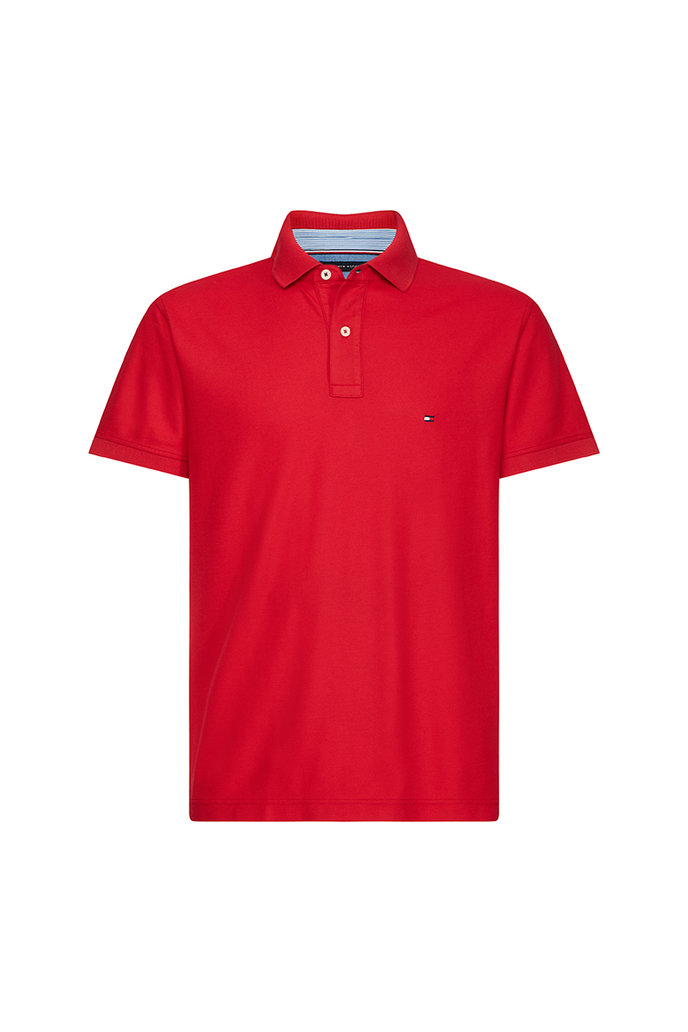 HILFIGER REGULAR POLO červenej farby