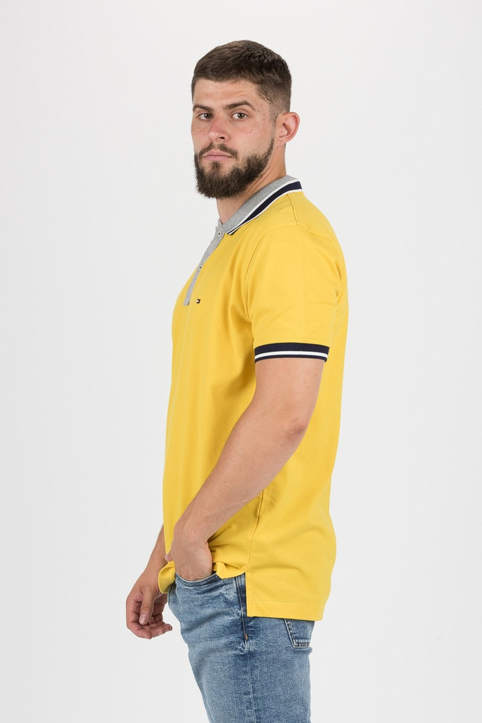 CONTRAST PLACKET REGULAR POLO žlté