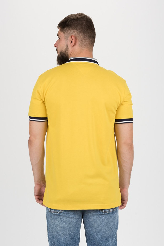 CONTRAST PLACKET REGULAR POLO žlté