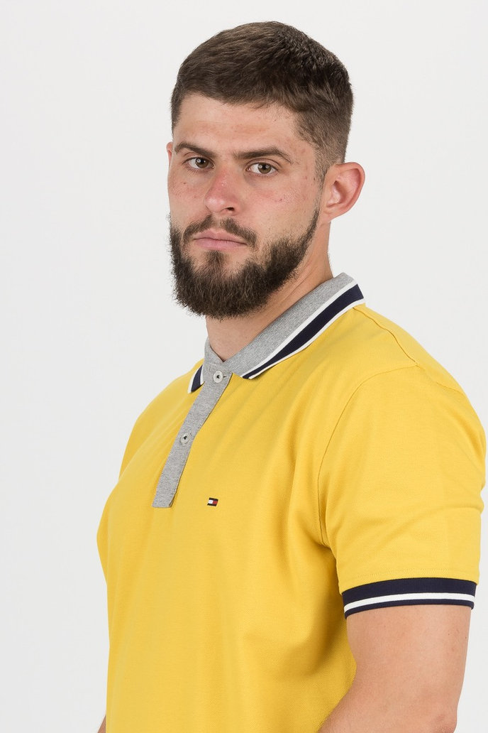 CONTRAST PLACKET REGULAR POLO žlté