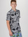 TOMMY HILFIGER HAWAIIAN PRINT SHIRT S/S bielo-čierna