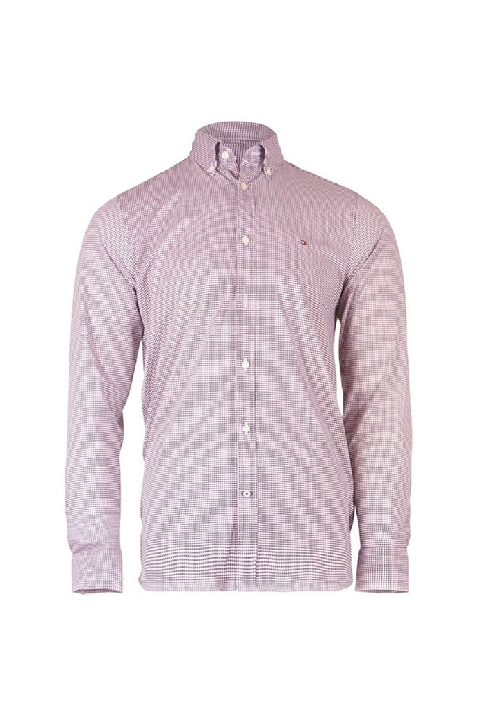 SLIM FLEX WEAVE SHIRT bordová