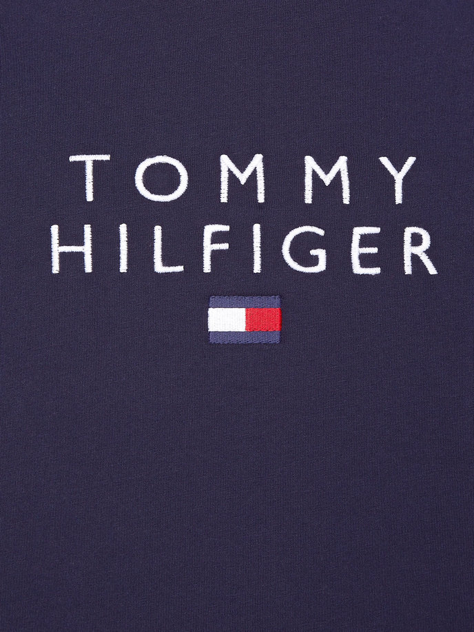 Tommy Hilfiger STACKED TOMMY FLAG TEE tmavomodré